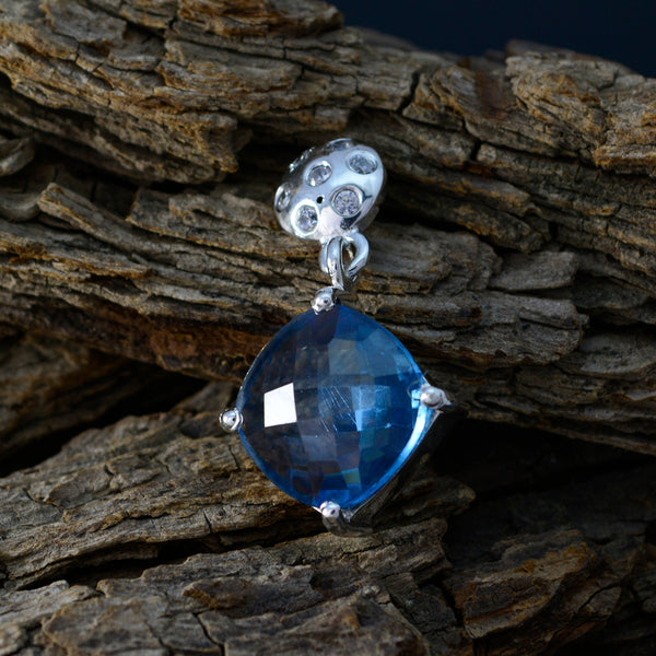 Blue Topaz Slim Indian Silver multiple Araya Bubble Blue Pendant Jewelry