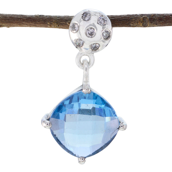Blue Topaz Slim Indian Silver multiple Araya Bubble Blue Pendant Jewelry