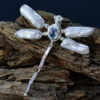 Blue Topaz Statement Egyptian 925 Silver multiple Ivy Cocktail Blue Pendant Jewelry