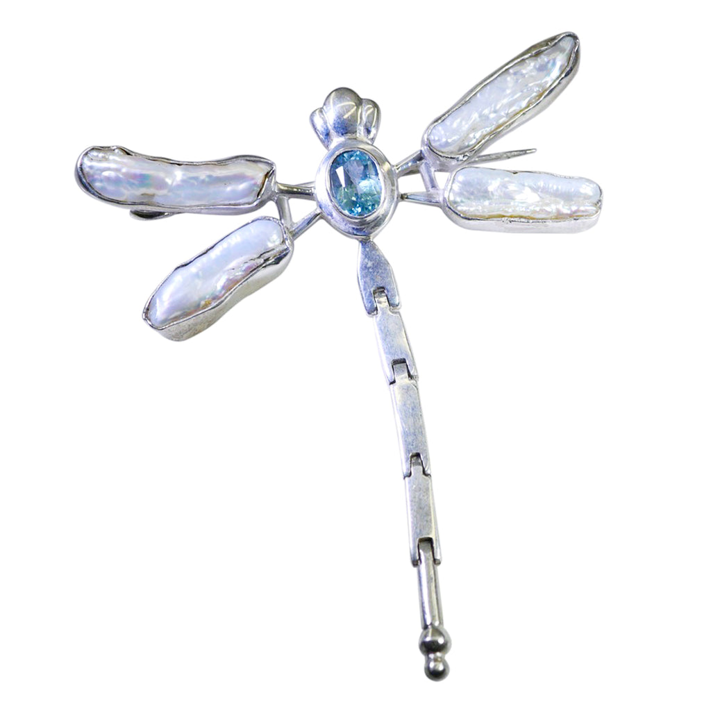 Blue Topaz Statement Egyptian 925 Silver multiple Blue Pendant