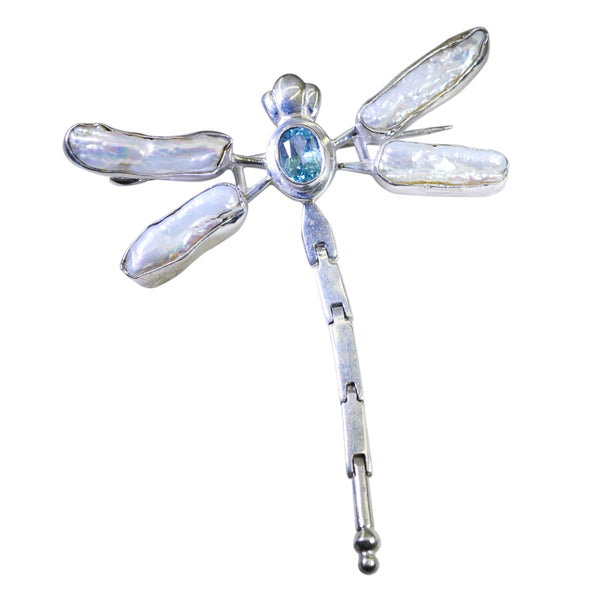 Blue Topaz Statement Egyptian 925 Silver multiple Blue Pendant