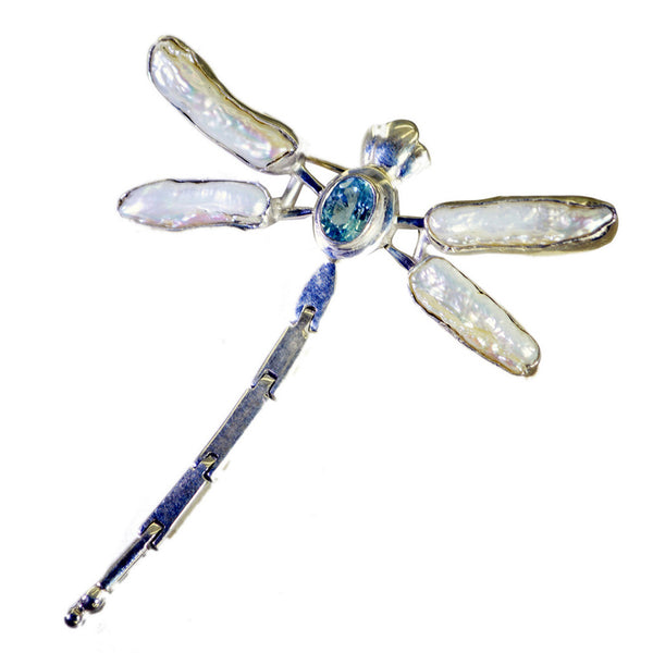Blue Topaz Statement Egyptian 925 Silver multiple Ivy Cocktail Blue Pendant Jewelry