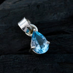 Blue Topaz Delicate Spanish Sterling Silver Solitaire Skylar valentine Blue Pendant Jewellery