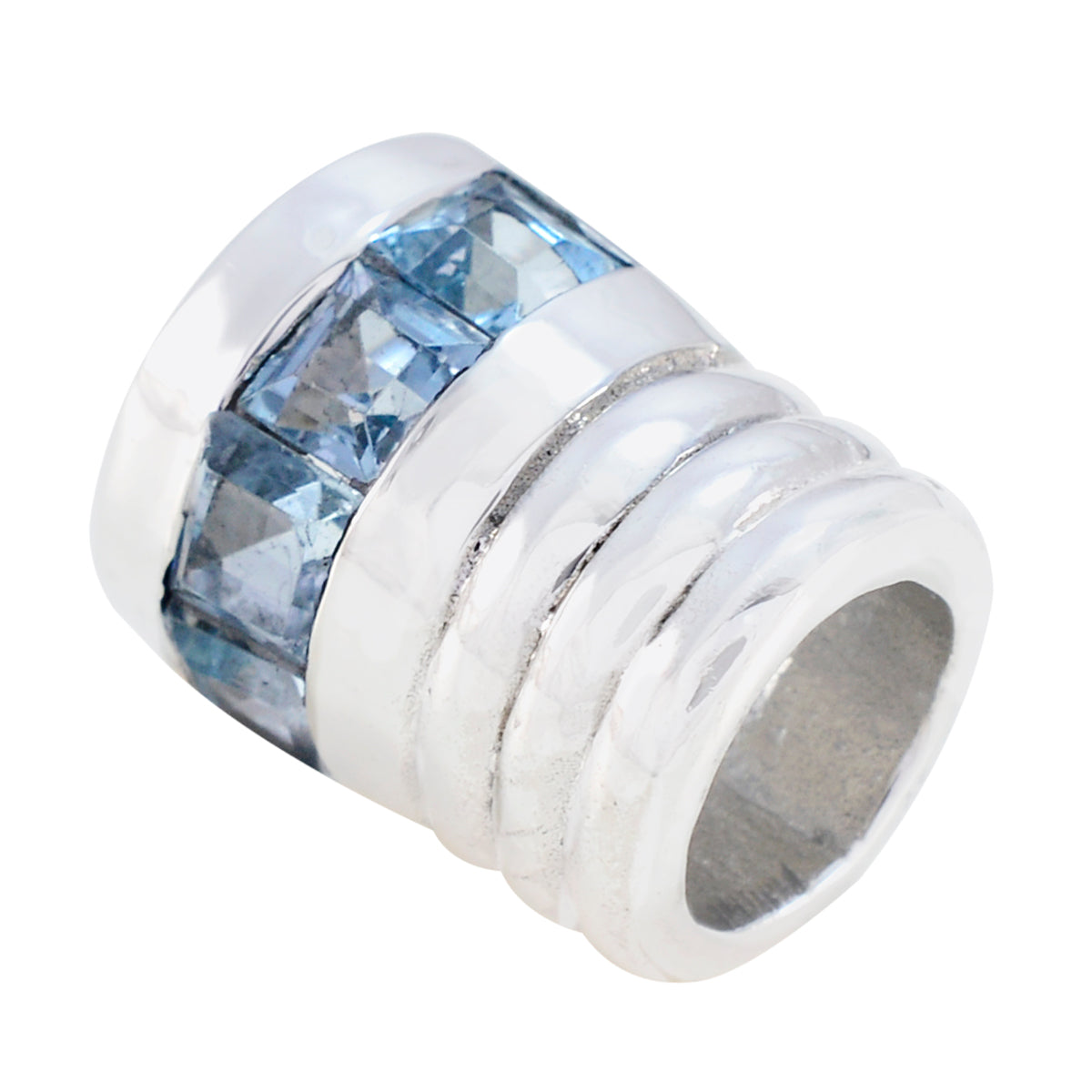 Blue Topaz Featherlight Latin American Sterling Silver multiple Blue Pendant メイン画像