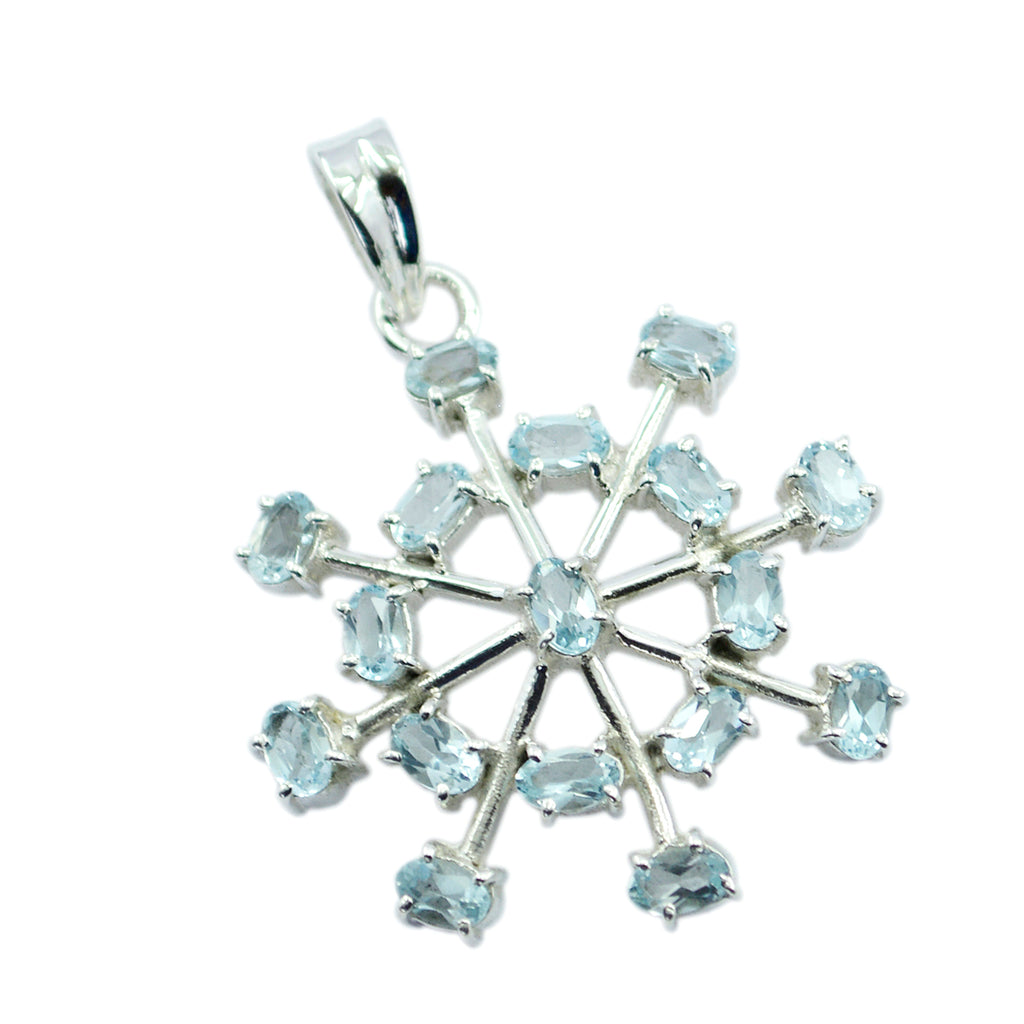 Blue Topaz Eye-catching American 925 Silver multiple Cecilia Bubble Blue Pendant Jewelry