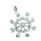 Blue Topaz Eye-catching American 925 Silver multiple Cecilia Bubble Blue Pendant Jewelry