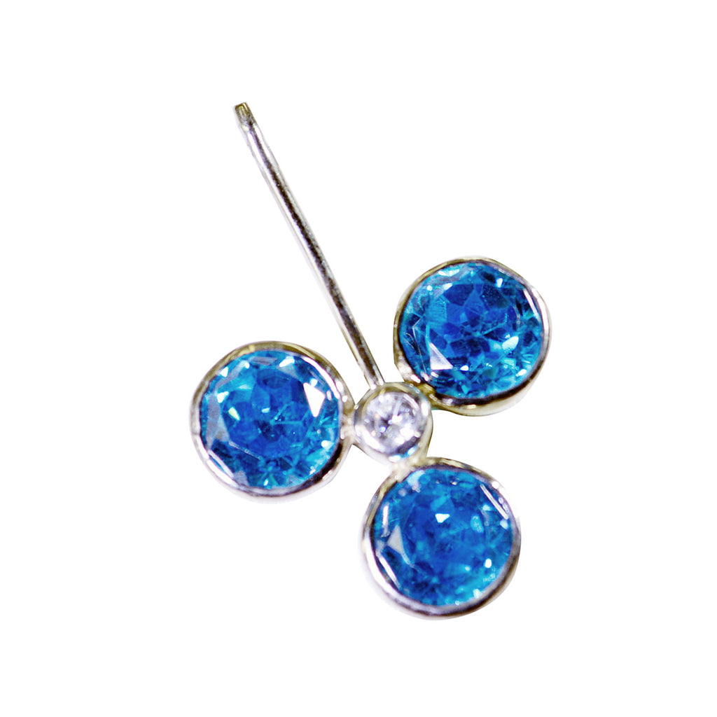 Blue Topaz Featherlight Egyptian Silver quarter Sara Modern Blue Pendant Jewelry