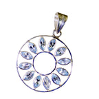 Blue Topaz Featherlight Latin American 925 Silver multiple Ava Sophisticated Blue Pendant Jewelry