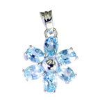 Blue Topaz Eye-catching Egyptian 92.5 Silver multiple Blue Pendant