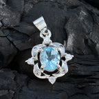 Blue Topaz Featherlight African Silver multiple Zoey valentine Blue Pendant Jewelry