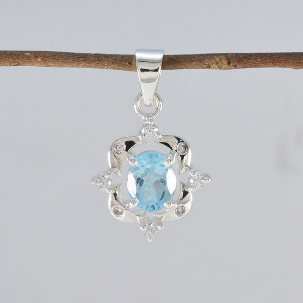 Blue Topaz Featherlight African Silver multiple Zoey valentine Blue Pendant Jewelry