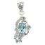 Blue Topaz Classic African Sterling Silver multiple Blue Pendant