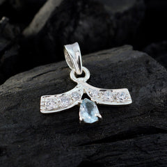 ブルートパーズ ミニマリスト オーストラリア産 92.5% シルバー マルチプル レア アブストラクト ブルー ペンダント ジュエリー