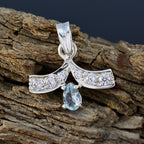 Blue Topaz Minimalist Australian 92.5 Silver multiple Lea Abstract Blue Pendant Jewellery