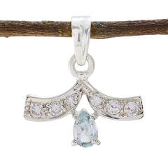 Blue Topaz Minimalist Australian 92.5 Silver multiple Blue Pendant