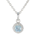 Blue Topaz Featherlight Indian Sterling Silver multiple Blue Pendant