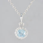 Blue Topaz Featherlight Indian Sterling Silver multiple Siti Fairytale Blue Pendant Jewellery