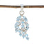 Blue Topaz Minimal Turkish 92.5 Silver multiple Blue Pendant