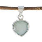 Aqua Chalcedony Dainty German 92.5 Silver Solitaire Aqua Pendant