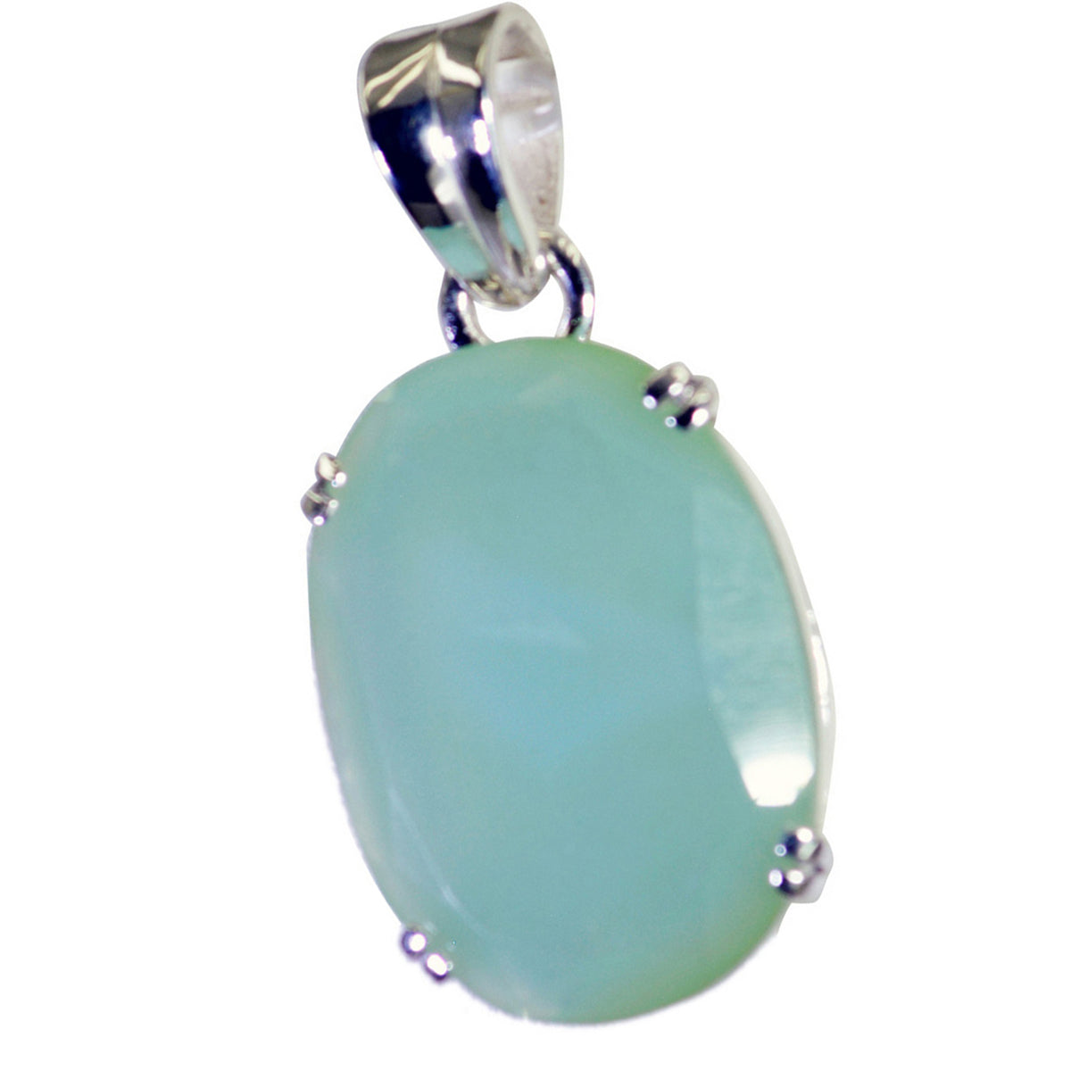 Blue Chalcedony Featherlight Moroccan Sterling Silver Solitaire Renata Love Blue Pendant Jewellery