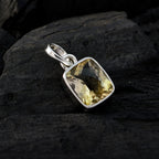 Citrine Dainty Spanish Sterling Silver Solitaire Pilar Engagement Yellow Pendant Jewellery