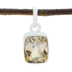 Citrine Dainty Spanish Sterling Silver Solitaire Yellow Pendant