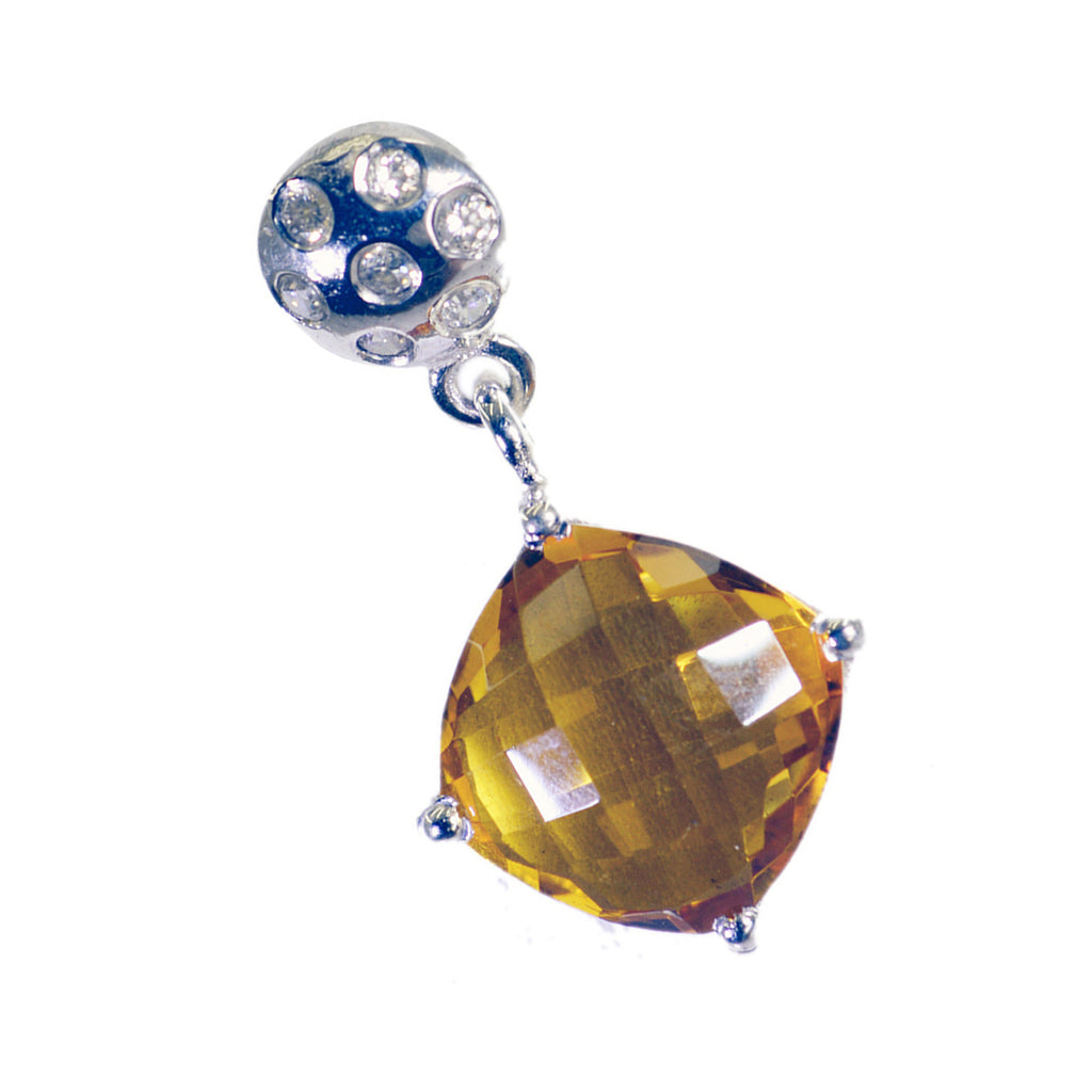Citrine Tiny Spanish Silver Solitaire Yasmin Armor Yellow Pendant Jewelry