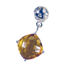 Citrine Tiny Spanish Silver Solitaire Yasmin Armor Yellow Pendant Jewelry