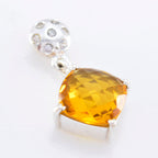 Citrine Featherlight African Sterling Silver multiple Milagros Eternity Yellow Pendant Jewellery