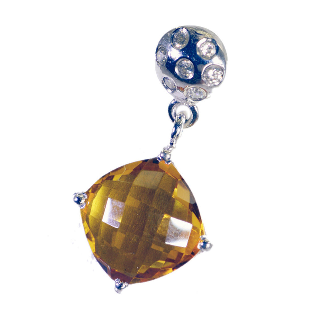 Citrine Featherlight African Sterling Silver multiple Milagros Eternity Yellow Pendant Jewellery