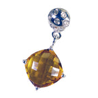 Citrine Featherlight African Sterling Silver multiple Milagros Eternity Yellow Pendant Jewellery