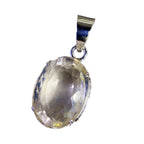 Citrine Featherlight Egyptian 925 Silver Solitaire Rosa Engagement Yellow Pendant Jewelry