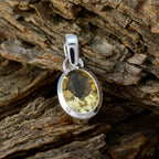 Citrine Whisper-thin Moroccan 925 Silver Solitaire Josephine Eternity Yellow Pendant Jewelry