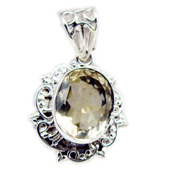 Citrine Statement Latin American Sterling Silver Solitaire Yellow Pendant