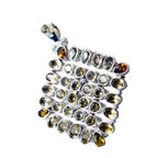 Citrine Chunky Latin American Silver multiple Ana Traditional Yellow Pendant Jewelry