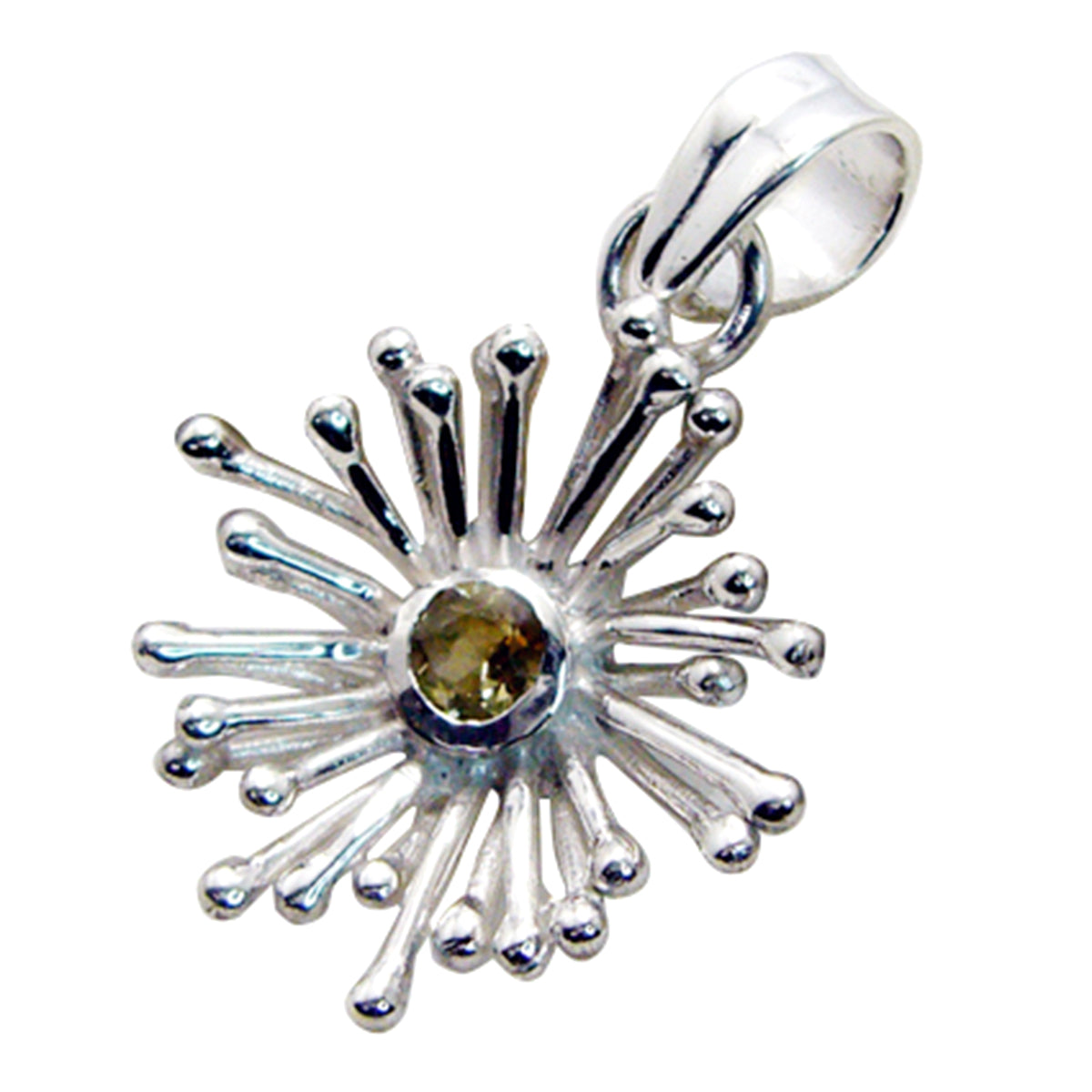 Citrine Classic Italian Silver Solitaire Agustina Armor Yellow Pendant Jewelry