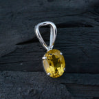 Citrine Minimalist Japanese Sterling Silver Solitaire Emi Trendy Yellow Pendant Jewellery