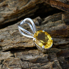 Citrine Minimalist Japanese Sterling Silver Solitaire Emi Trendy Yellow Pendant Jewellery