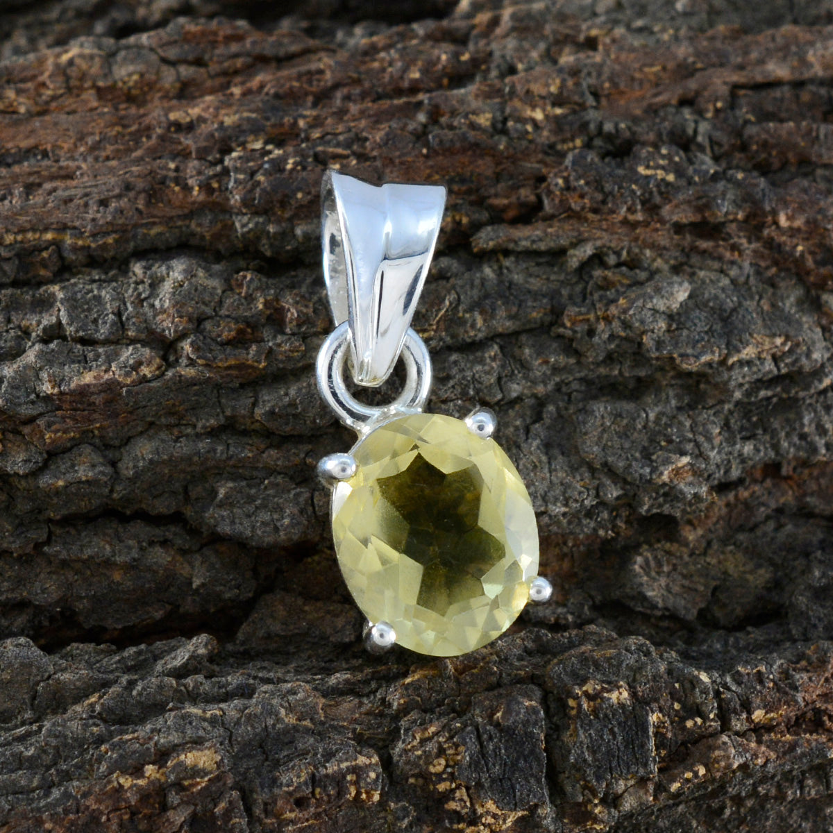 Ciondolo solitario Aaliyah in argento sterling francese con citrino, grazioso e giallo Immagine secondaria del prodotto