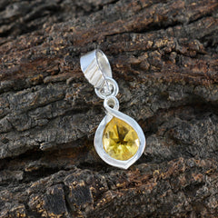 Citrine Delicate German 925 Silver Solitaire Abigail Fairytale Yellow Pendant Jewelry