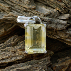 Citrine Elegant Japanese 92.5 Silver Solitaire Nari Armor Yellow Pendant Jewellery