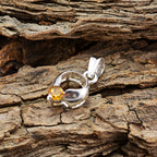 Citrine Dainty Italian Sterling Silver Solitaire Stella Fairytale Yellow Pendant Jewellery