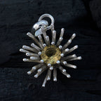 Citrine Eye-catching Spanish 92.5 Silver Solitaire Paula Sophisticated Yellow Pendant Jewellery