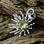 Citrine Eye-catching Spanish 92.5 Silver Solitaire Paula Sophisticated Yellow Pendant Jewellery