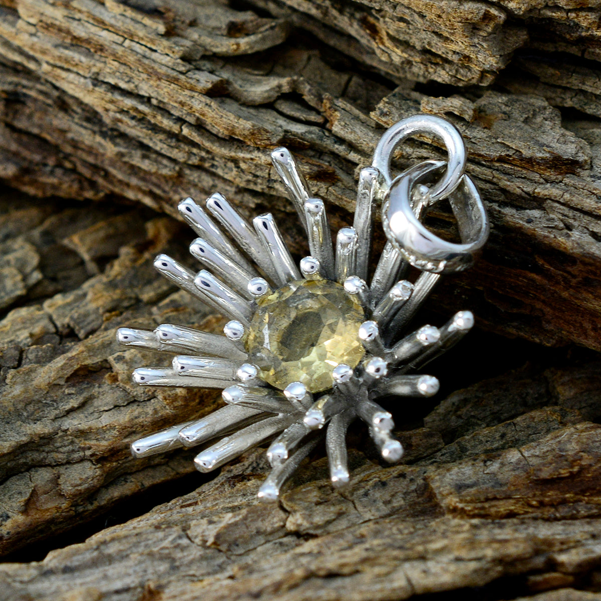 Citrine Eye-catching Spanish 92.5 Silver Solitaire Paula Sophisticated Yellow Pendant Jewellery