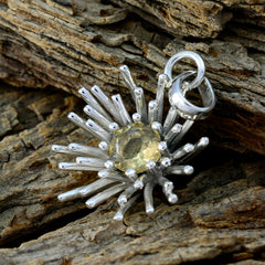Citrine Eye-catching Spanish 92.5 Silver Solitaire Paula Sophisticated Yellow Pendant Jewellery