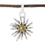 Citrine Eye-catching Spanish 92.5 Silver Solitaire Yellow Pendant