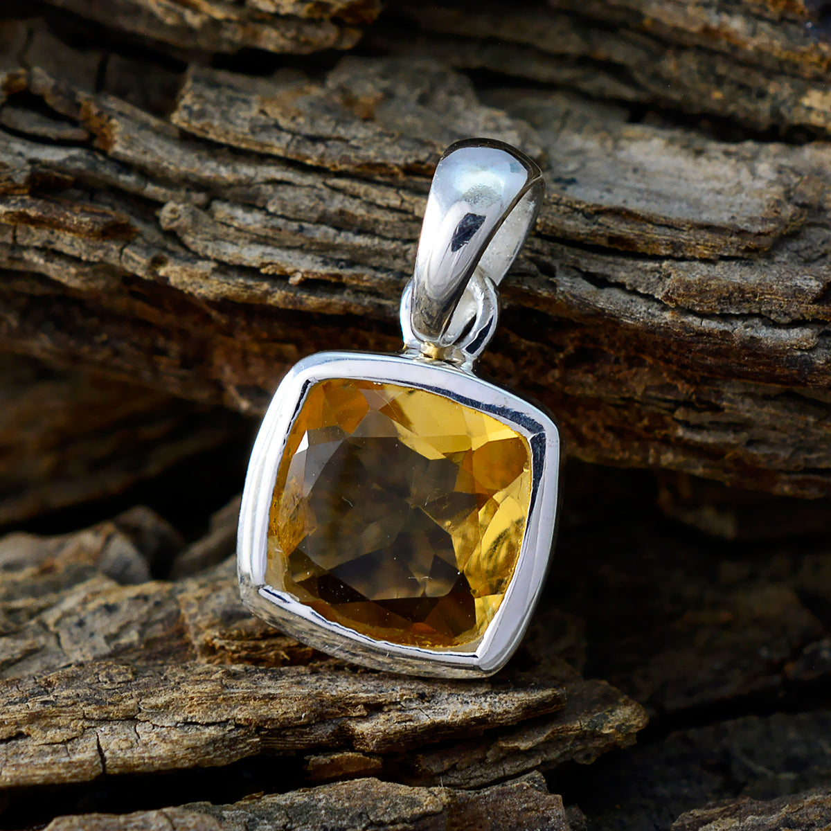 Citrine Dainty Spanish 92.5 Silver Solitaire Mia Love Yellow Pendant Jewellery