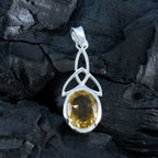 Citrine Elegant Korean Silver Solitaire Yuna Claddagh Yellow Pendant Jewelry