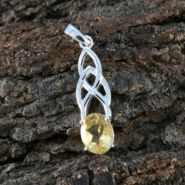 Citrine Delicate German 92.5 Silver Solitaire Renata Claddagh Yellow Pendant Jewellery